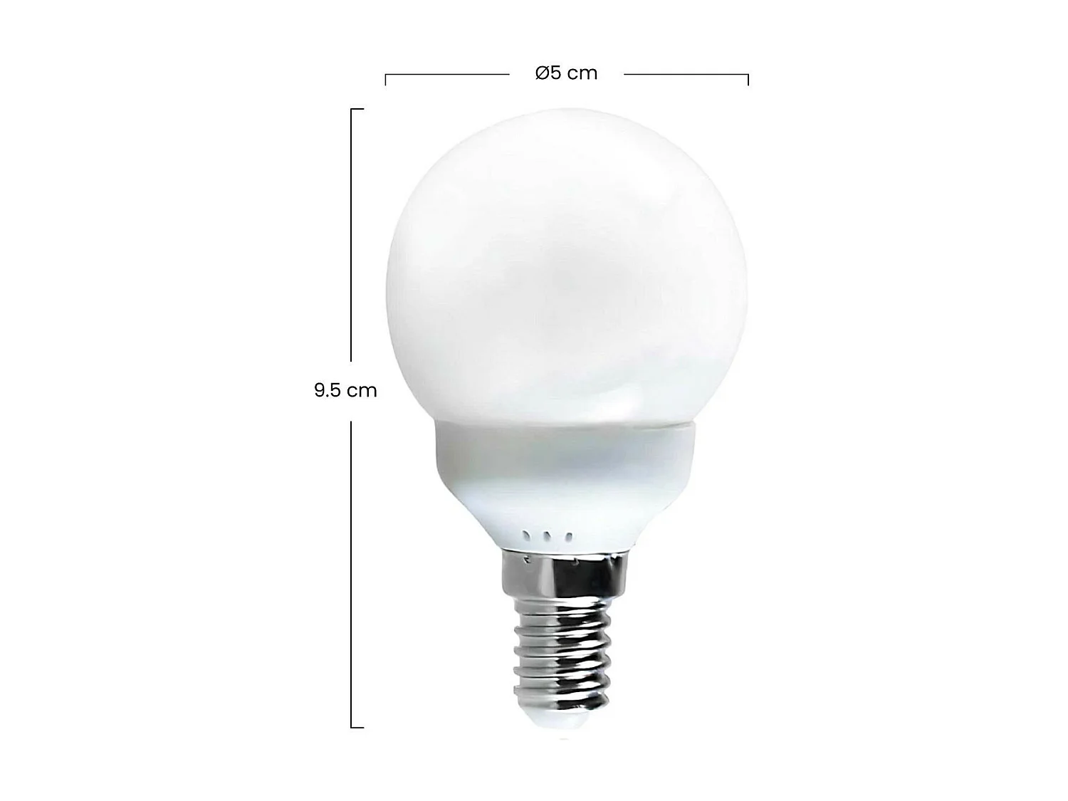 Lampadina CFL a basso consumo Mini Globe E14 7W 385lm 2700K 7hSevenOn