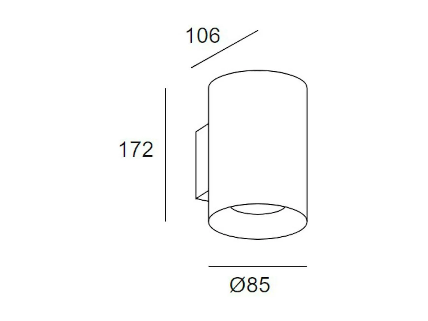 Applique Murale LED Cosmos Fixture Double Face 10.5W LEDS-C4 Noir Blanc Neutre 4000K