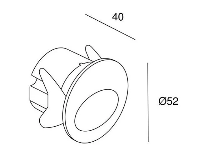 Balise LED Extérieure 2.2W Encastrable au Mur Bat Round Ovale LEDS-C4 05-E014-14-CM Blanc Blanc Neutre 4000K