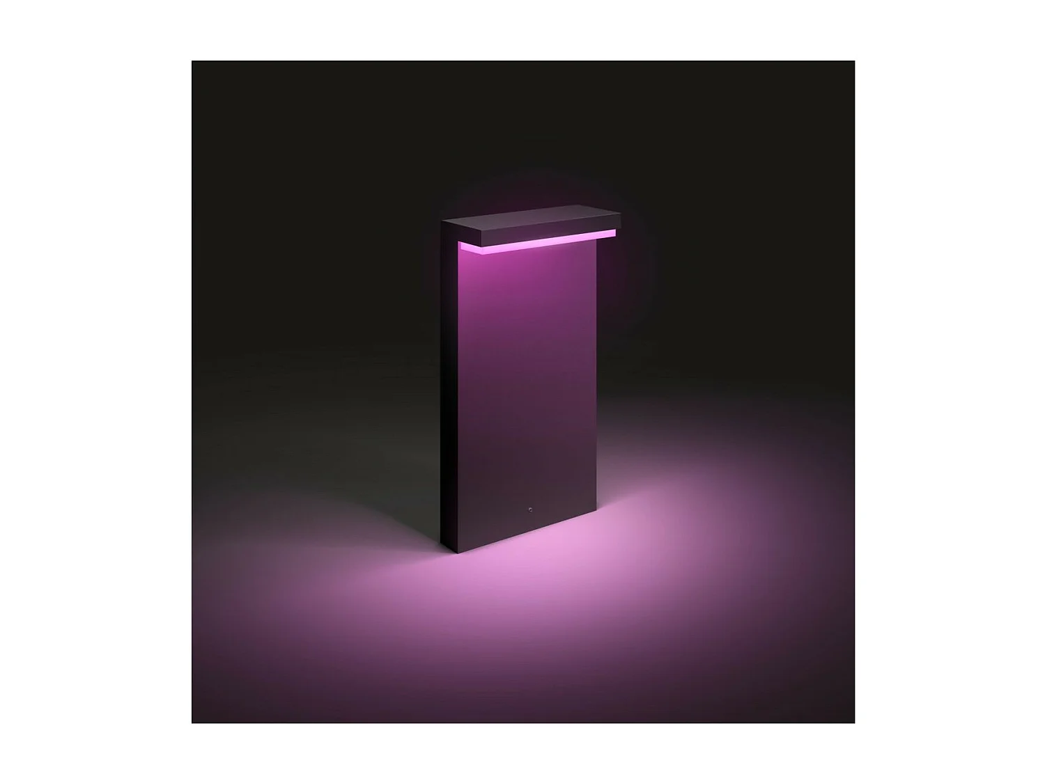 Baliza Exterior LED RGBW 13.5W Superficie Pie 40cm White Color Hue Nyro Negro