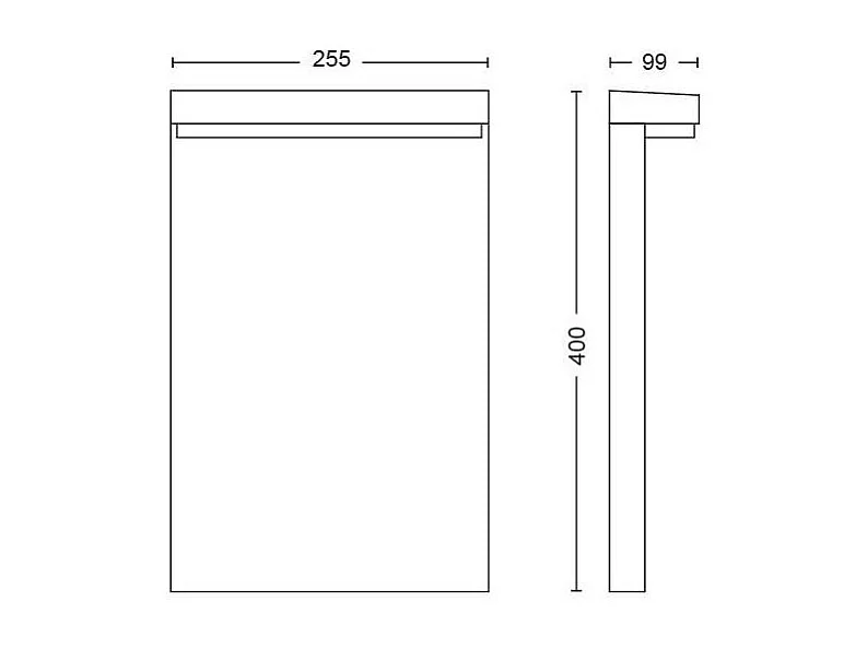 Baliza Exterior LED RGBW 13.5W Superficie Pie 40cm White Color Hue Nyro Negro