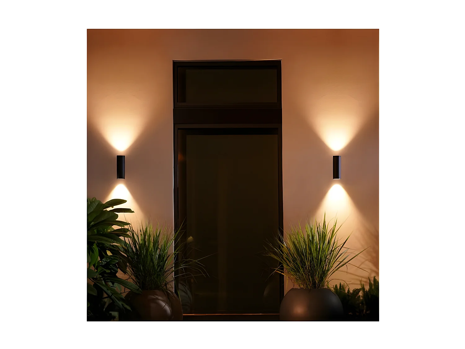 Applique Murale LED Extérieure White Color Appear 2x8W  Hue Noir