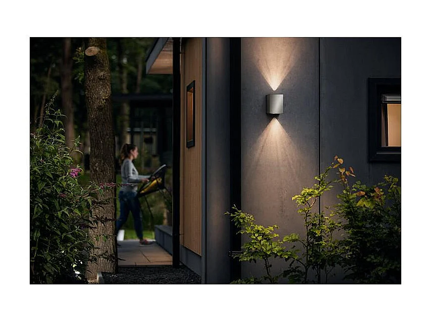 TechBrey Aplique de Pared Exterior LED Doble Iluminación Regulable 2x4.5W PHILIPS Cistus