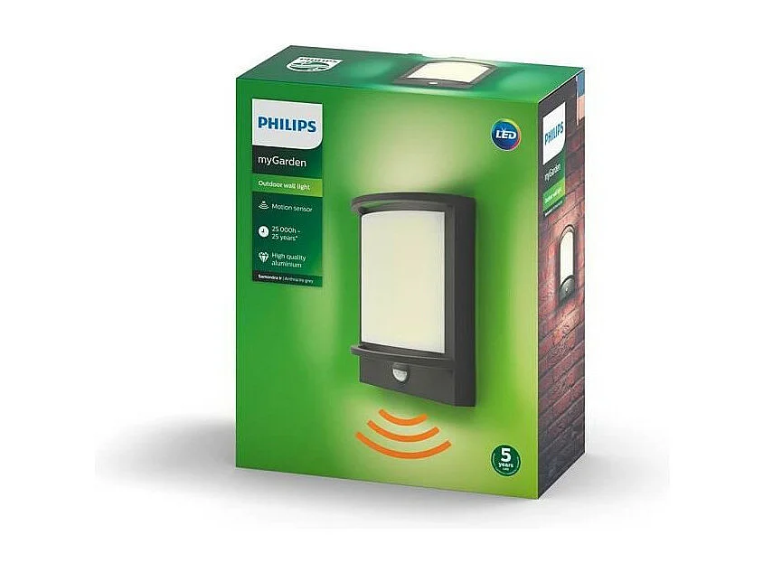 Applique Murale LED Extérieure  Samondra 12W avec détecteur de Mouvement Anthracite