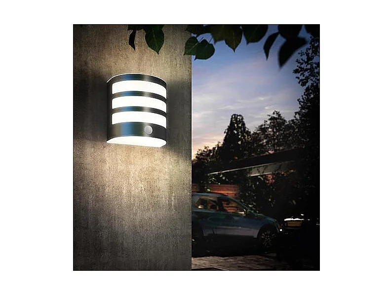 Applique Murale LED Extérieure  Calgary 3.5W avec détecteur de Mouvement Argent