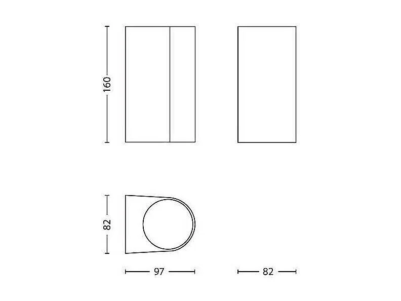 Applique Murale Extérieure  Nightngale Double Éclairage Gris