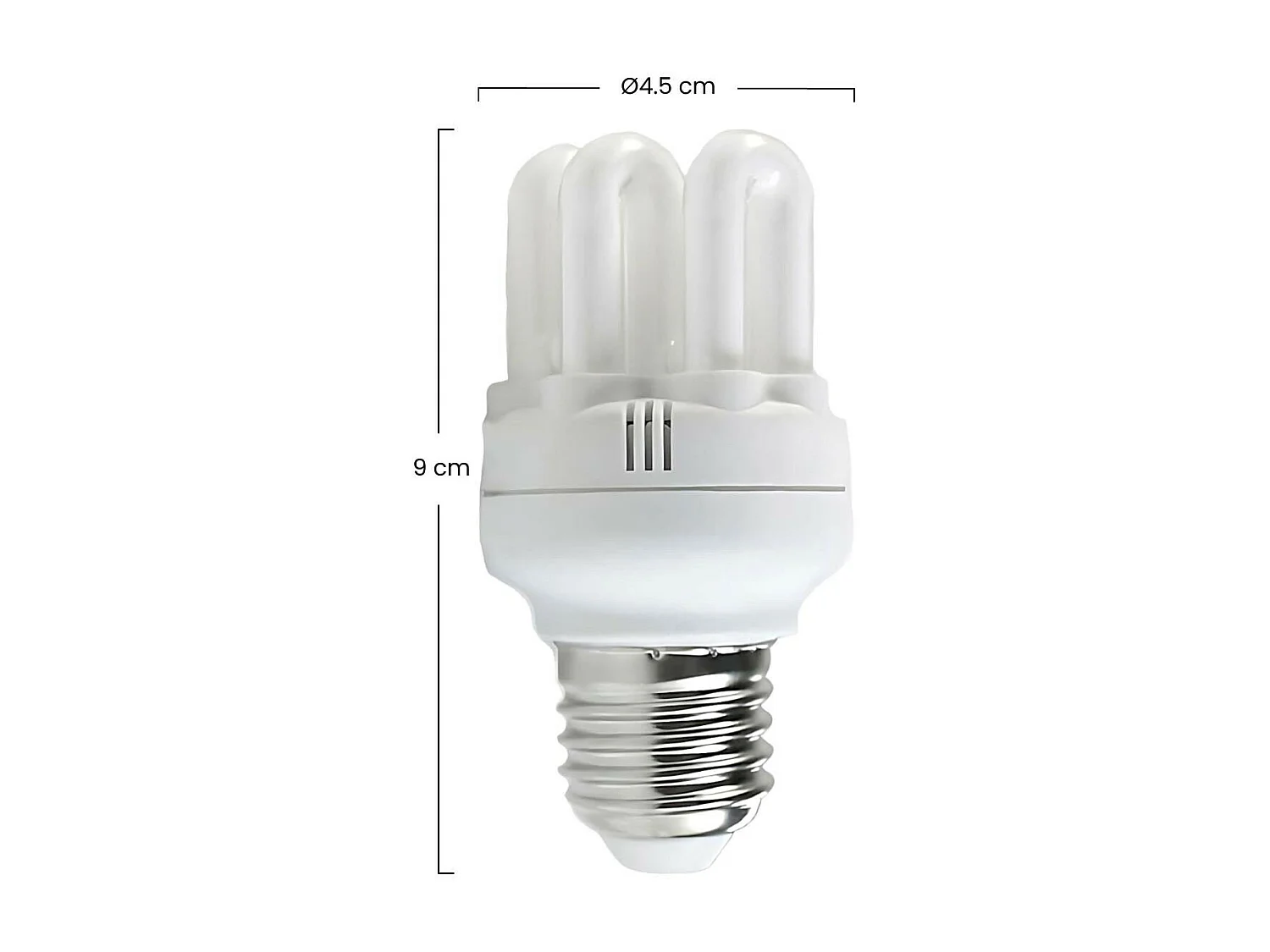 Confezione da 2 Lampadine CFL a basso consumo Mini 6U E27 11W 605lm 2700K Merylux