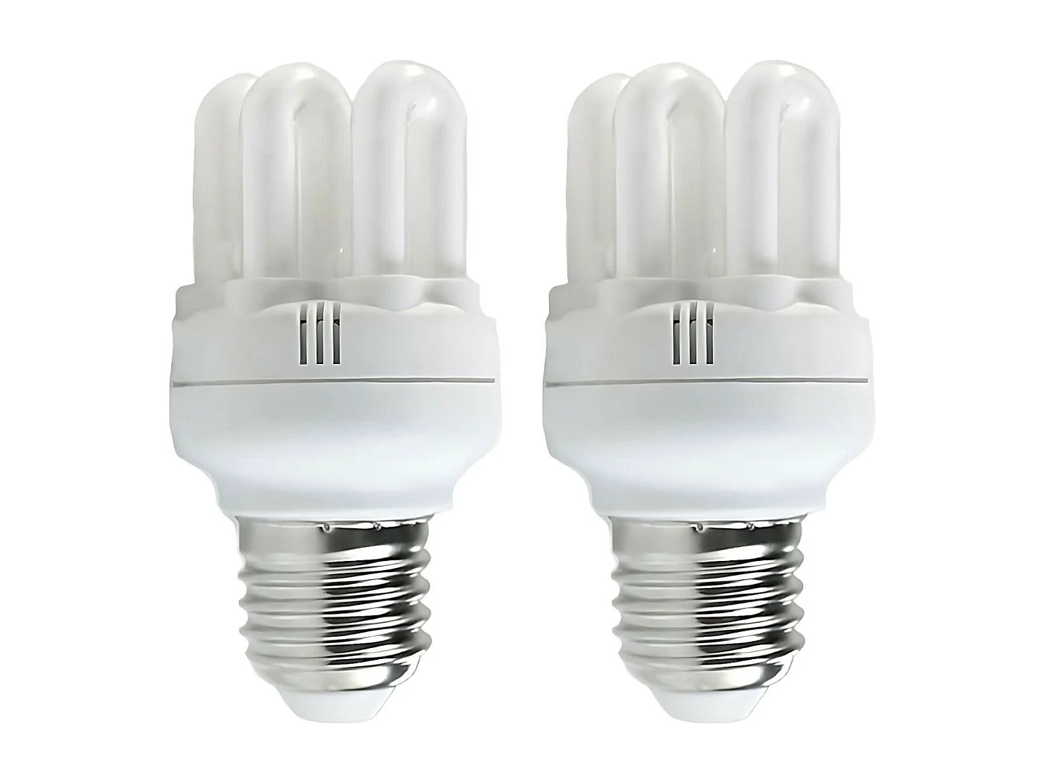 Confezione da 2 Lampadine CFL a basso consumo Mini 6U E27 11W 605lm 2700K Merylux