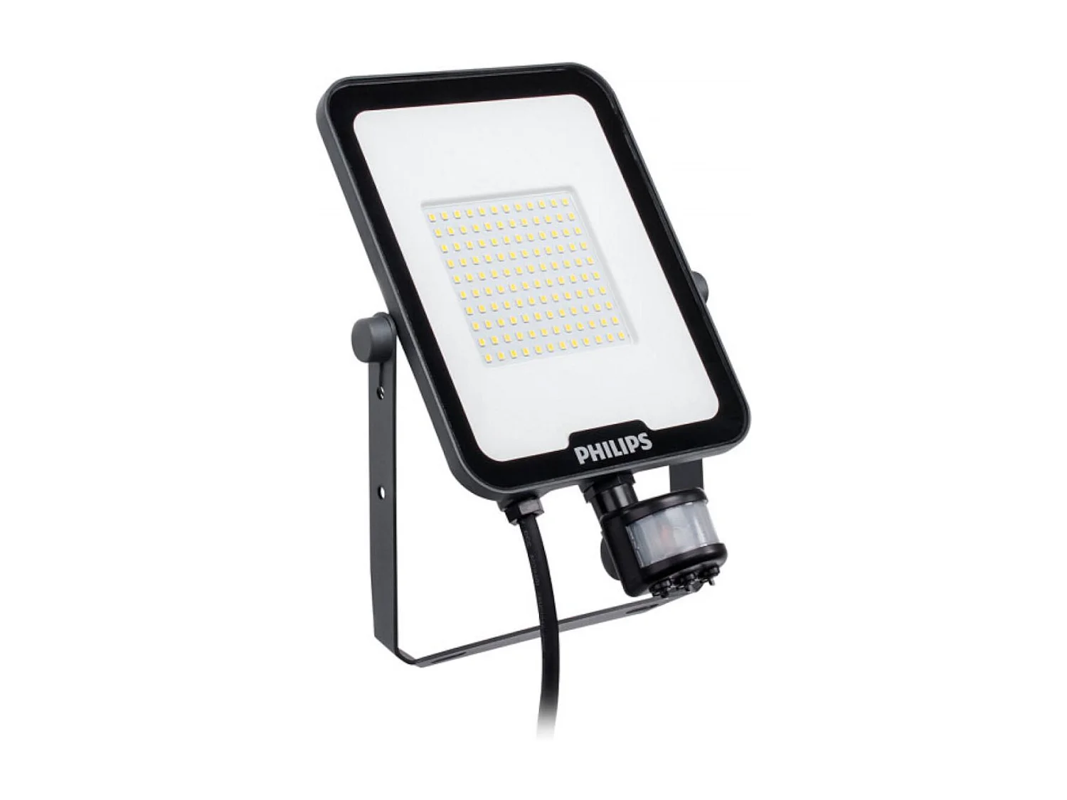 Projecteur LED  Ledinaire Mini 20W IP65 BVP164 G3 avec Détecteur de Présence Noir Blanc Neutre 4000K