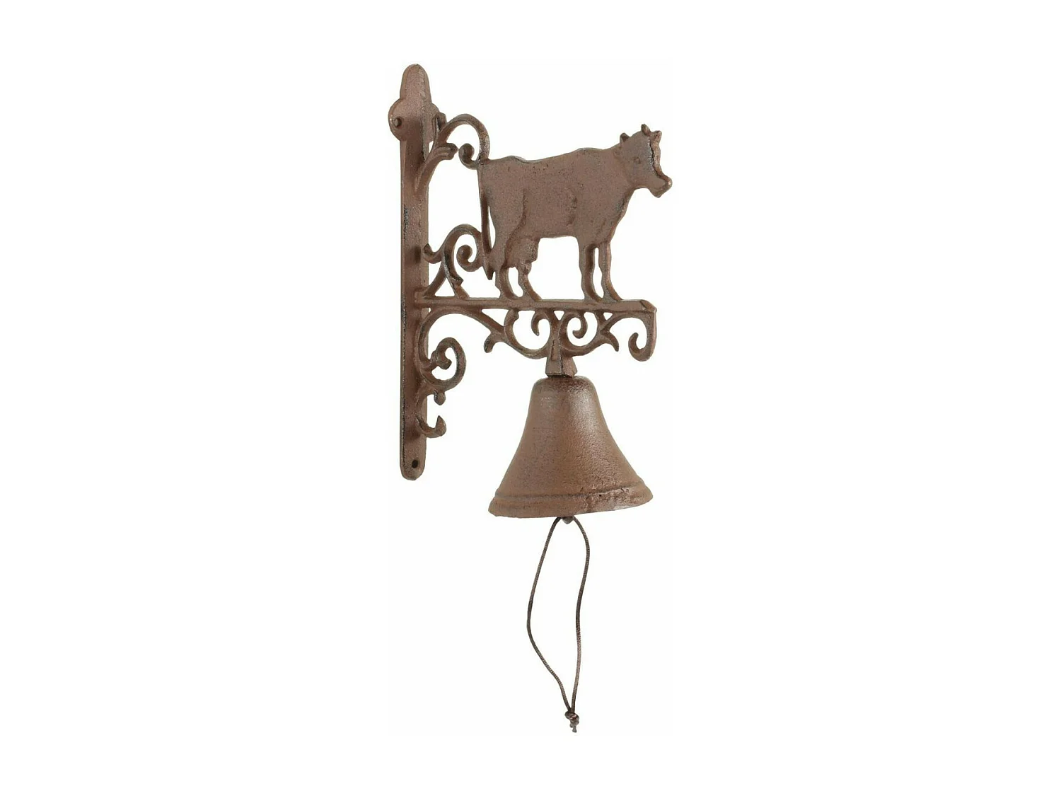 Cloche vache fonte Fonte Marron - Décoration d'Autrefois