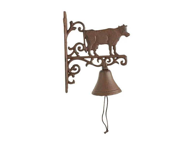 Cloche vache fonte Fonte Marron - Décoration d'Autrefois