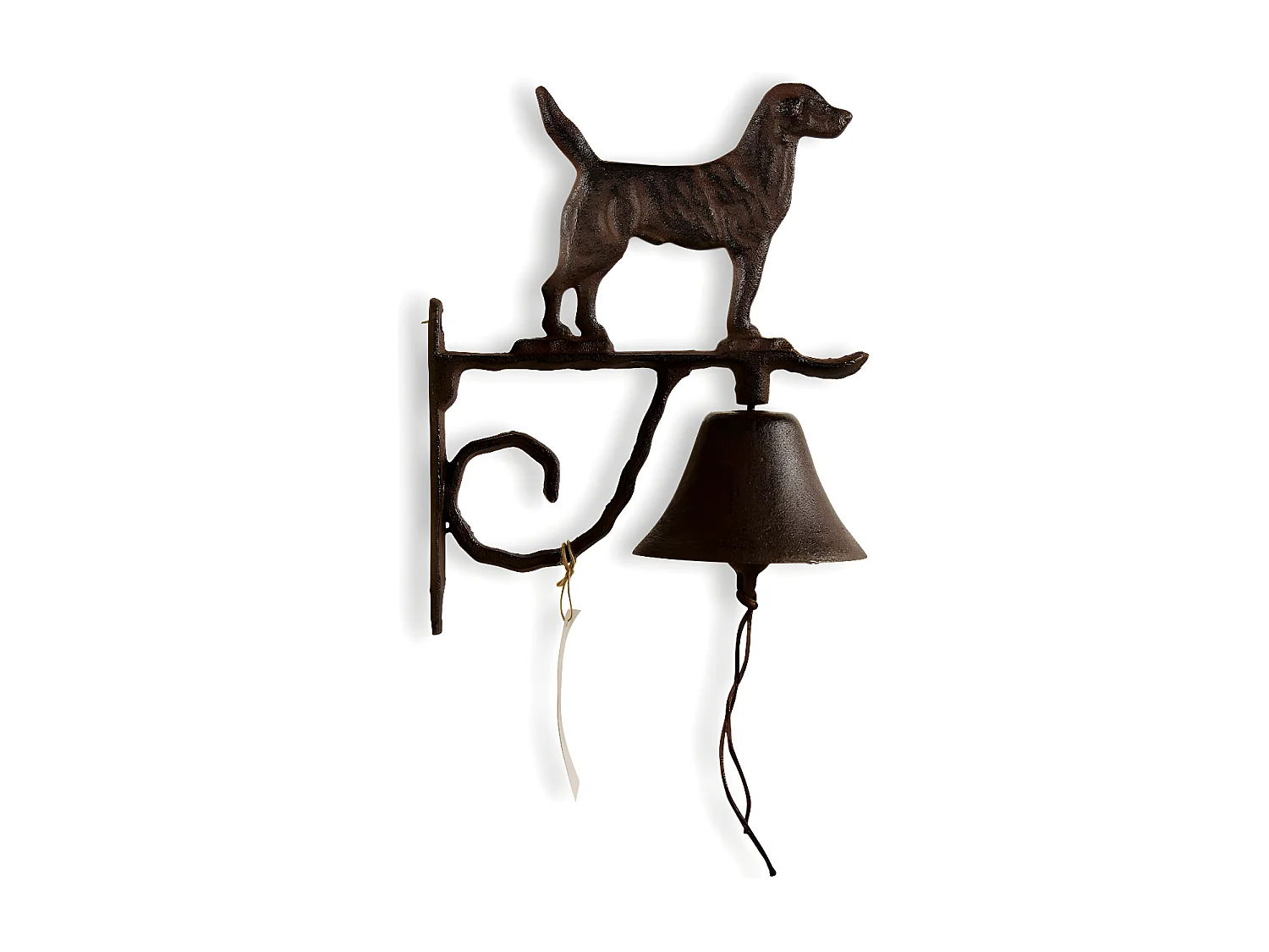 Cloche chien fonte Fonte Marron - Décoration d'Autrefois