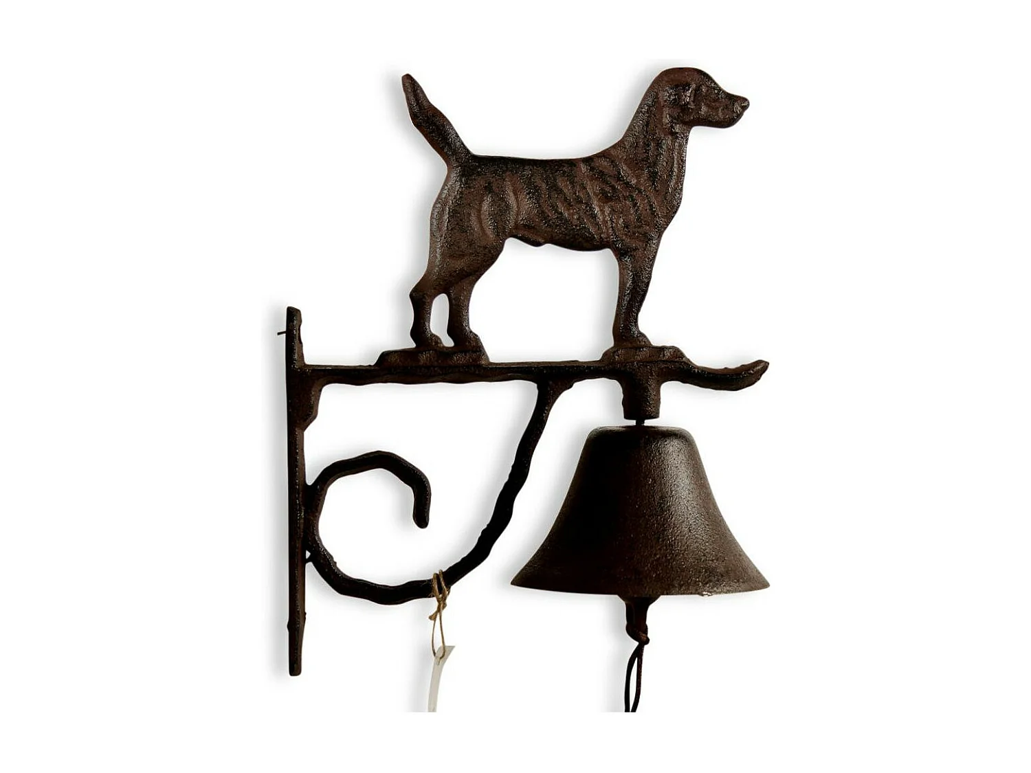 Cloche chien fonte Fonte Marron - Décoration d'Autrefois