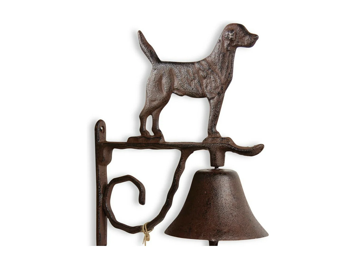 Cloche chien fonte Fonte Marron - Décoration d'Autrefois