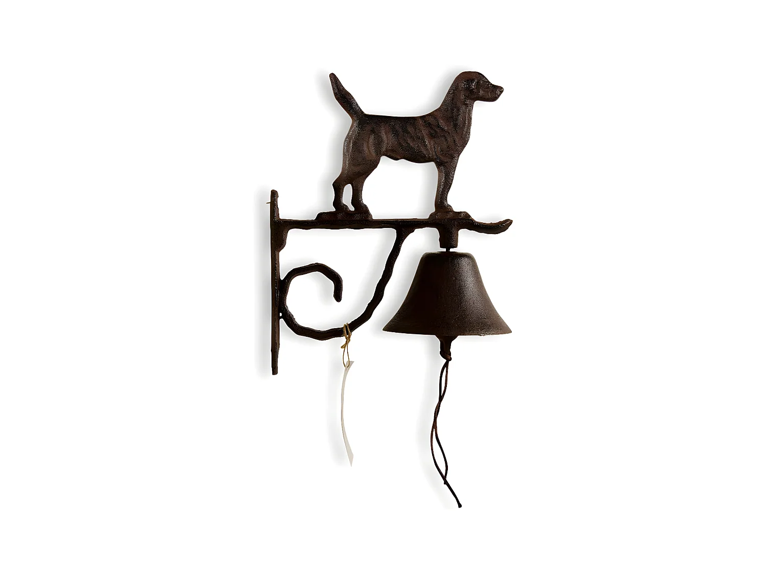 Cloche chien fonte Fonte Marron - Décoration d'Autrefois