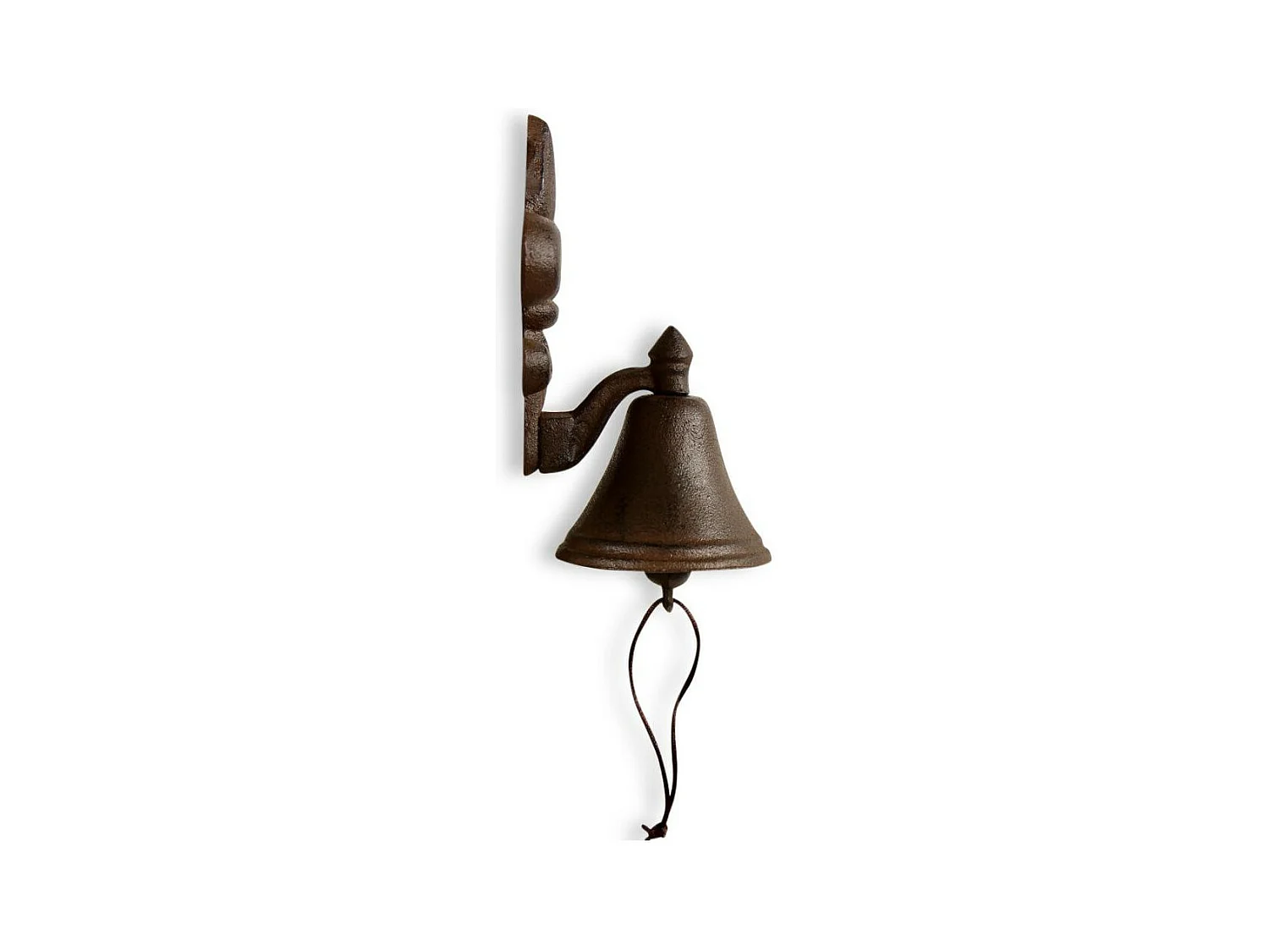 Cloche fleur de lys fonte Fonte Marron - Décoration d'Autrefois