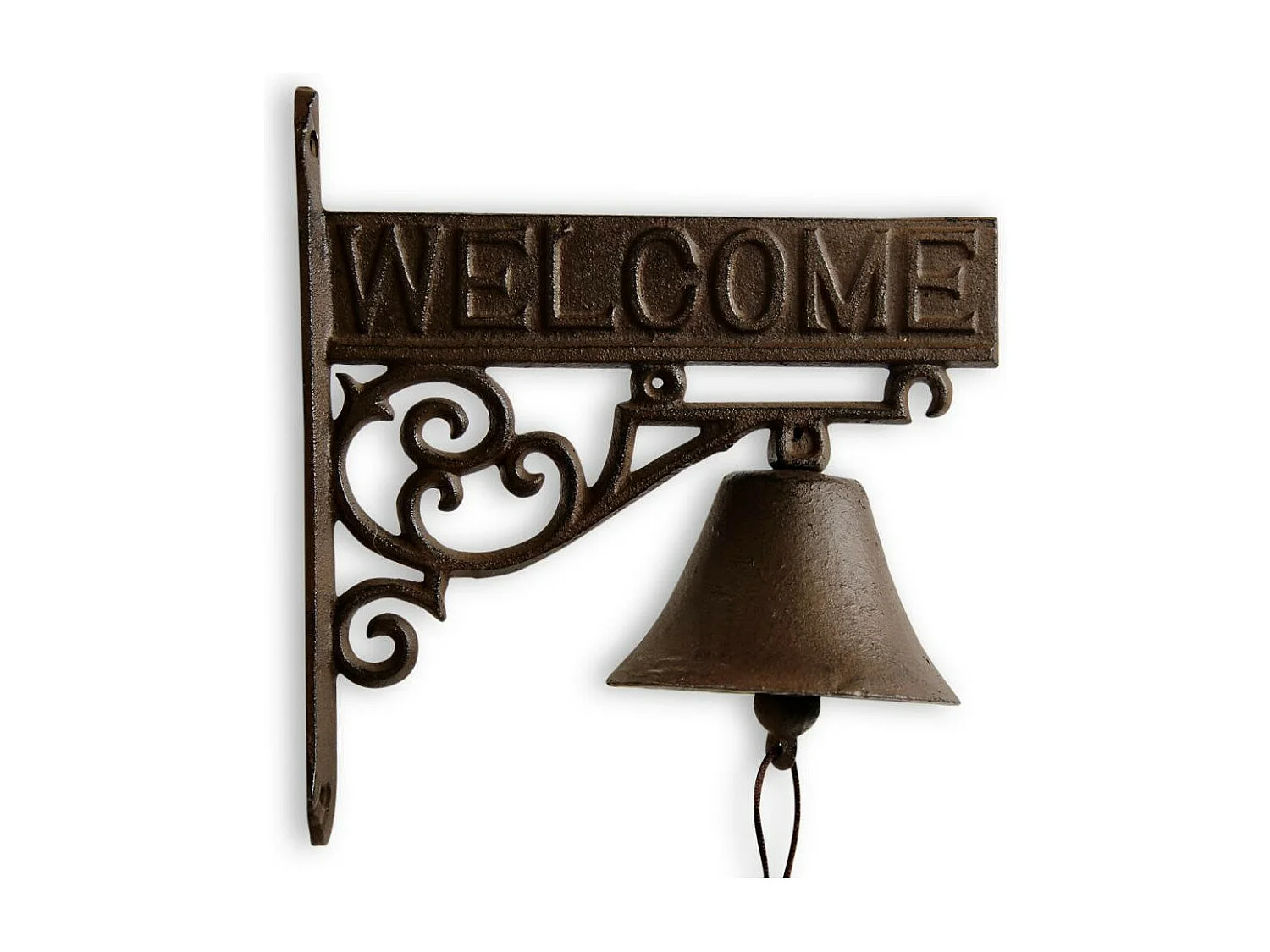 Cloche welcome fonte Fonte Marron - Décoration d'Autrefois