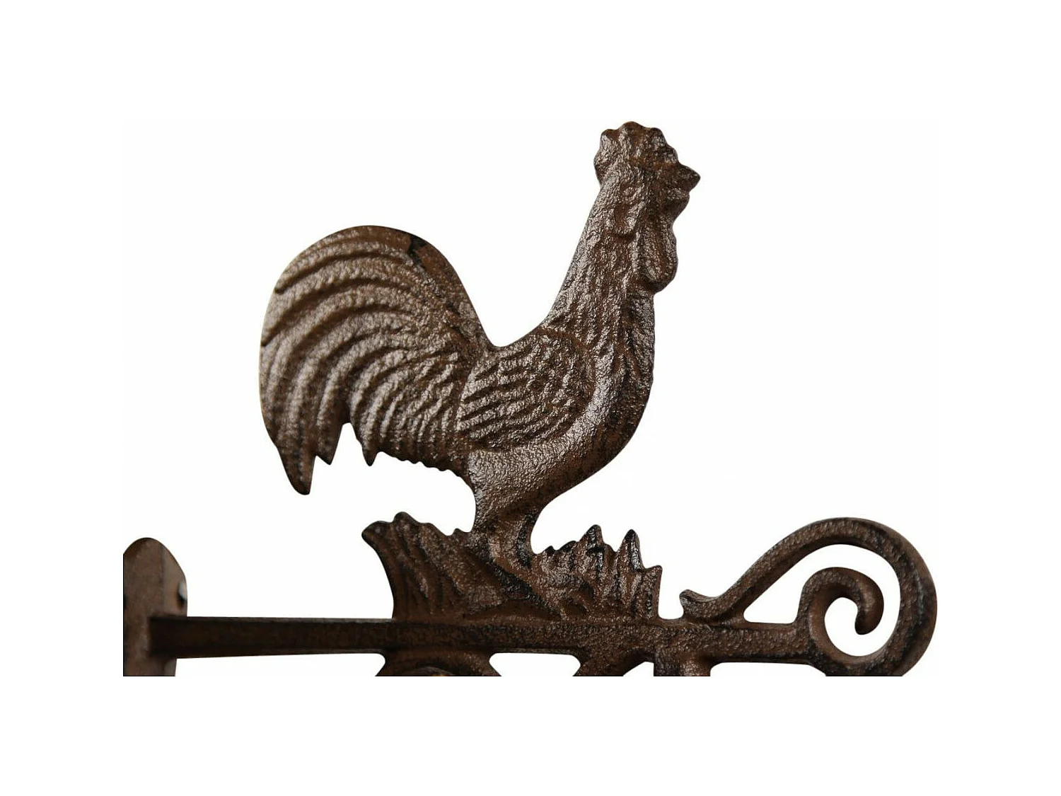 Cloche coq fonte Fonte Marron - Décoration d'Autrefois