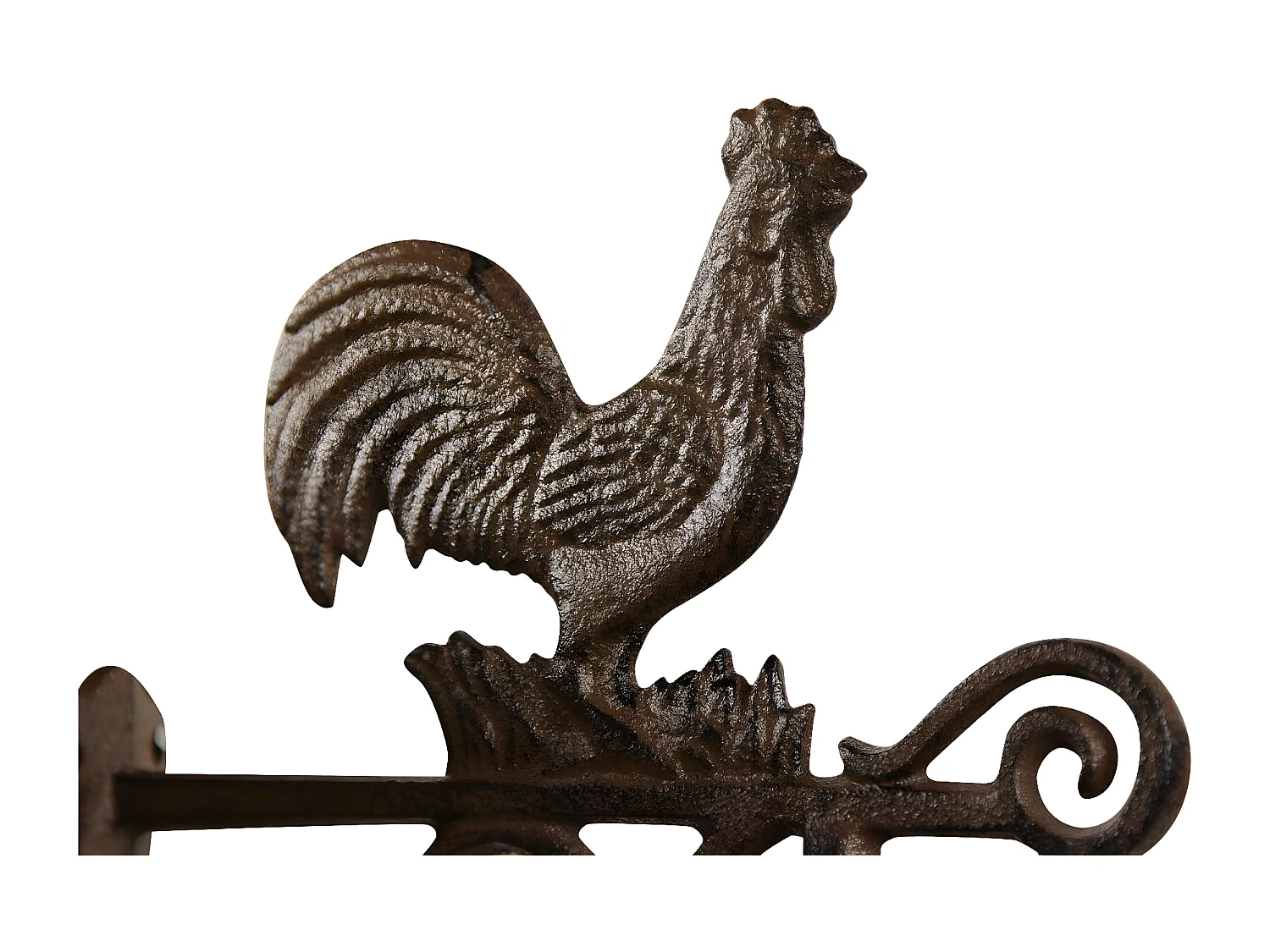 Cloche coq fonte Fonte Marron - Décoration d'Autrefois