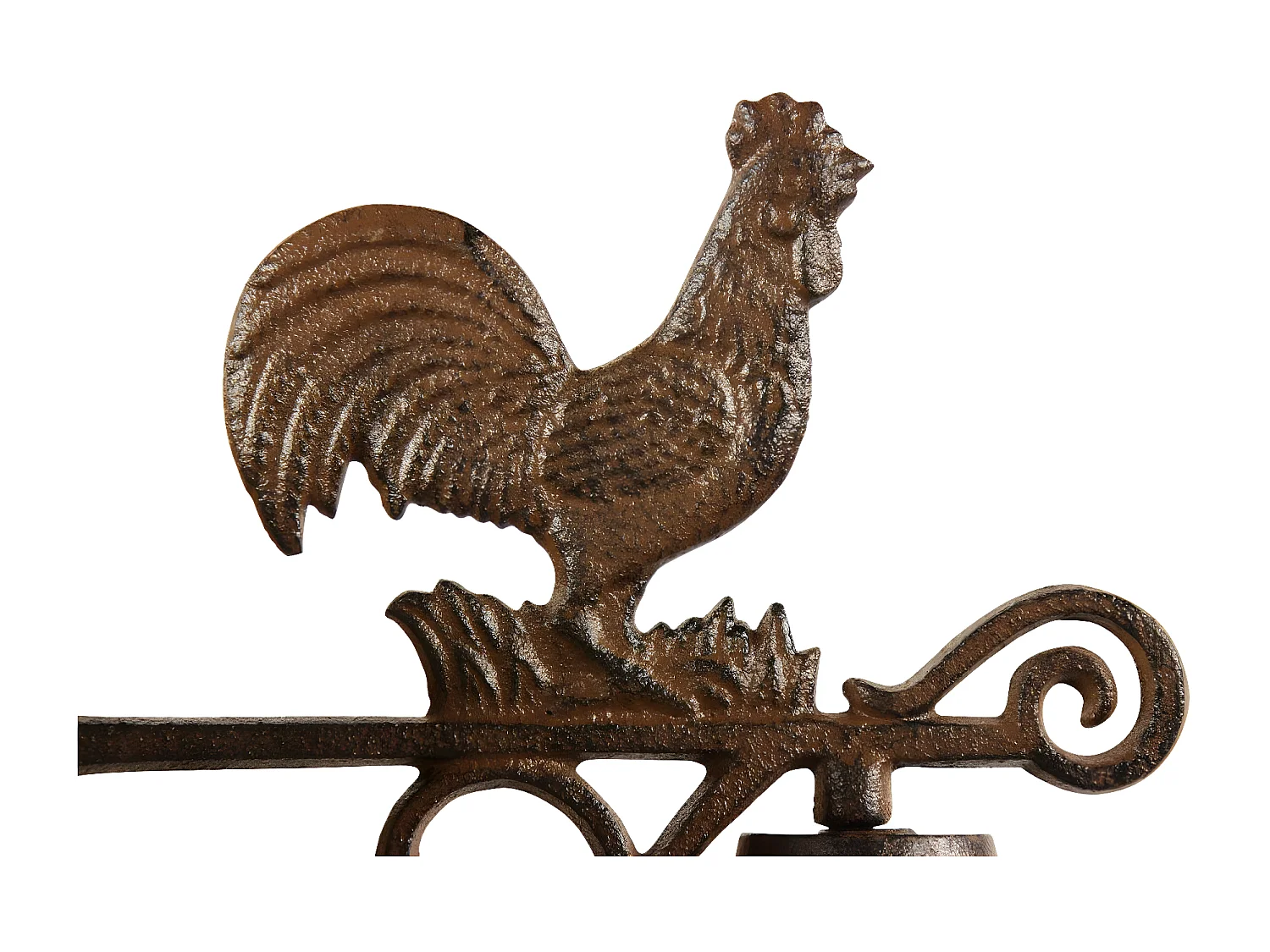 Cloche coq fonte Fonte Marron - Décoration d'Autrefois