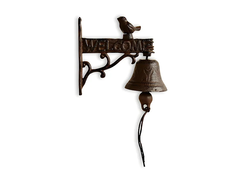 Cloche oiseau fonte Fonte Marron - Décoration d'Autrefois