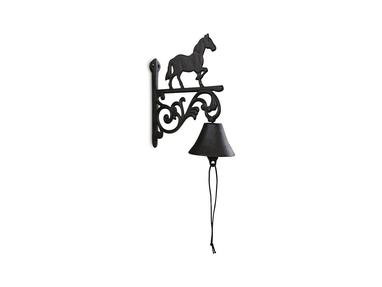 Cloche cheval fonte Fonte Marron - Décoration d'Autrefois