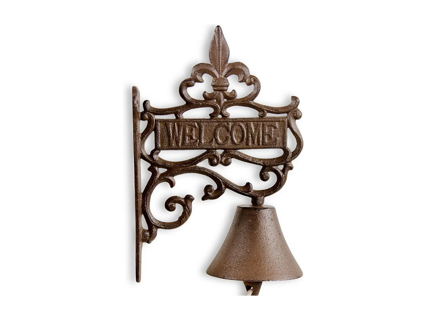 Cloche welcome fonte Fonte Marron - Décoration d'Autrefois