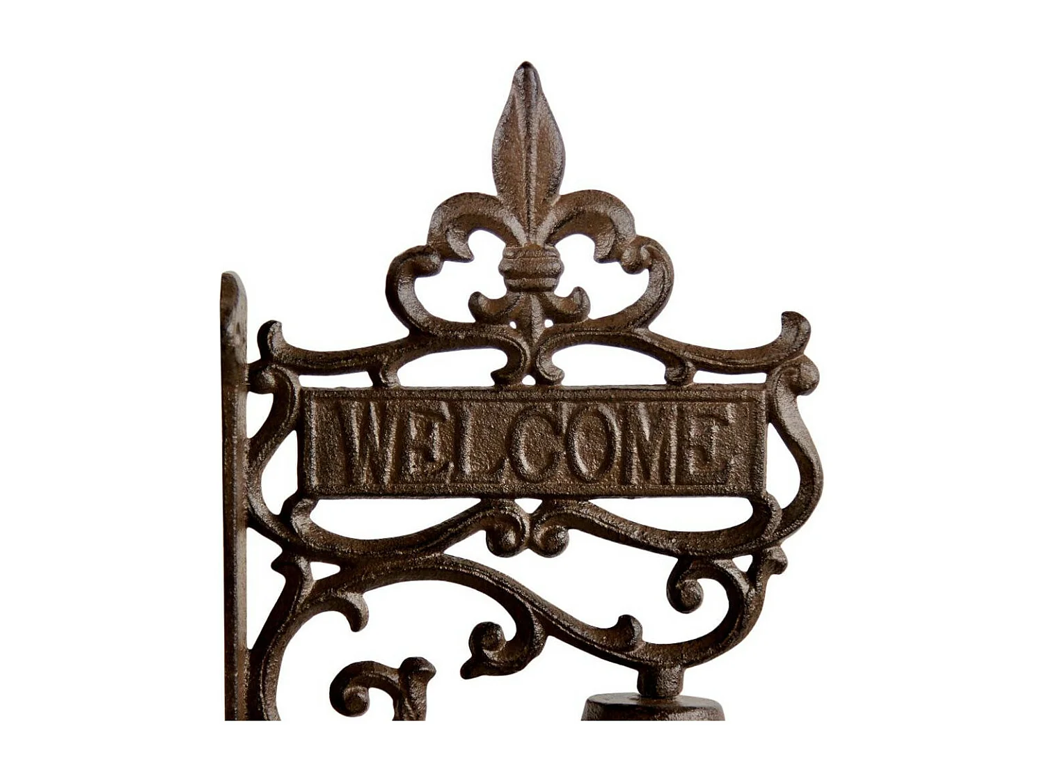 Cloche welcome fonte Fonte Marron - Décoration d'Autrefois