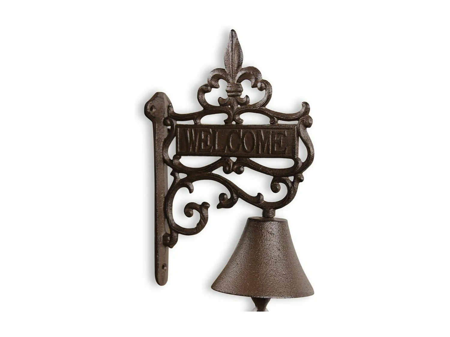 Cloche welcome fonte Fonte Marron - Décoration d'Autrefois