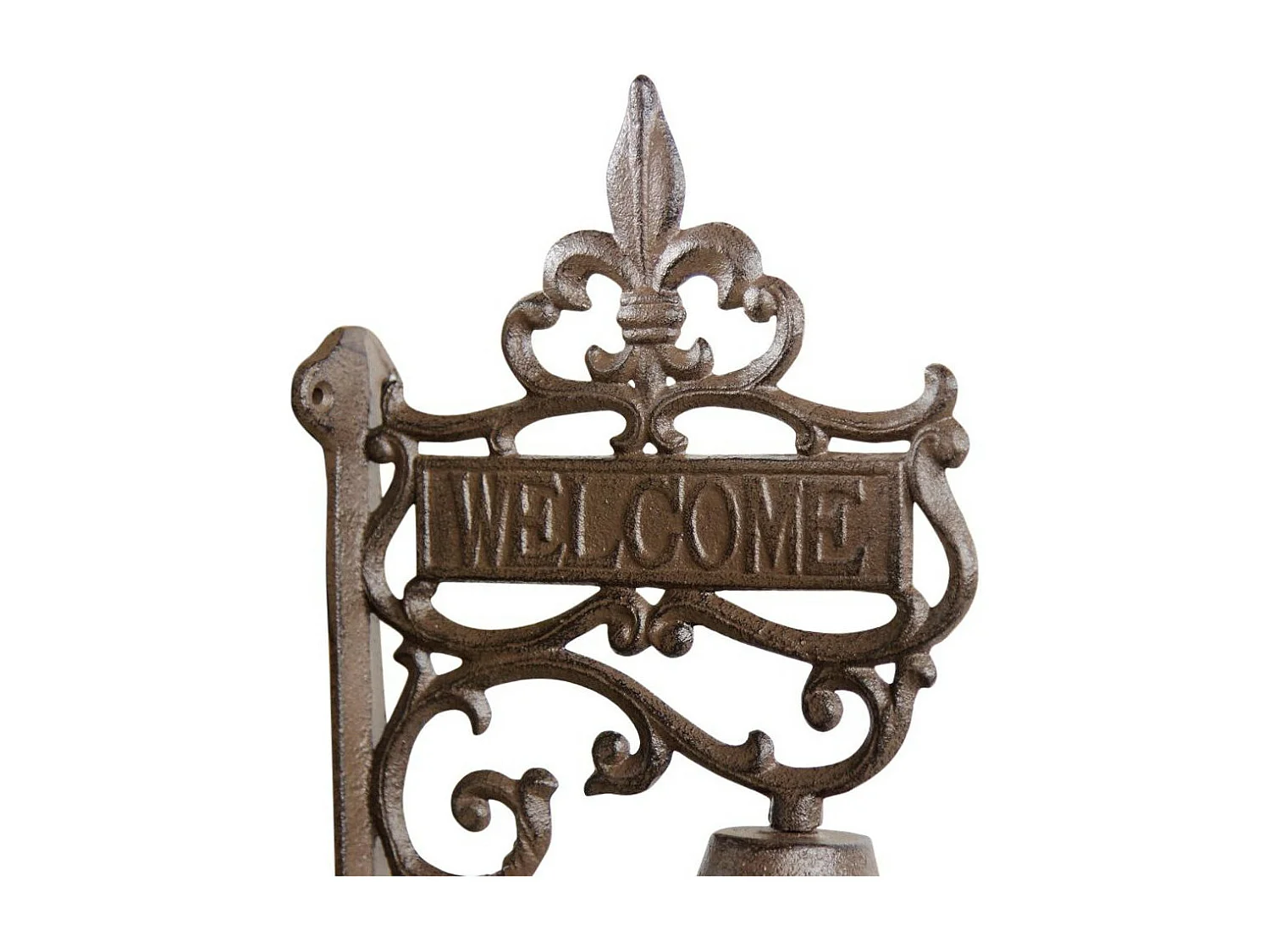 Cloche welcome fonte Fonte Marron - Décoration d'Autrefois
