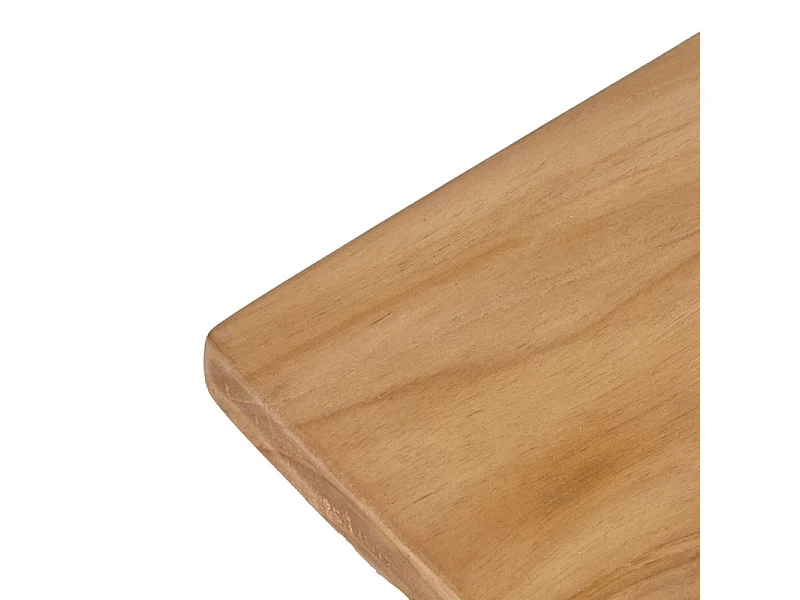 Planche à découper rectangle 40 cm en bois de teck avec manche – MAVA