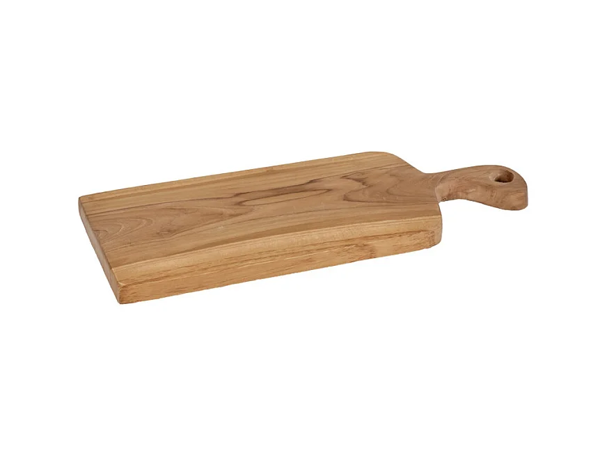 Planche à découper 40 cm bois de teck avec poignée originale – NOLA