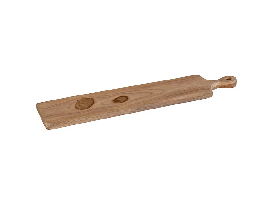 Longue planche à découper 61 cm en bois de teck avec manche - ERRA