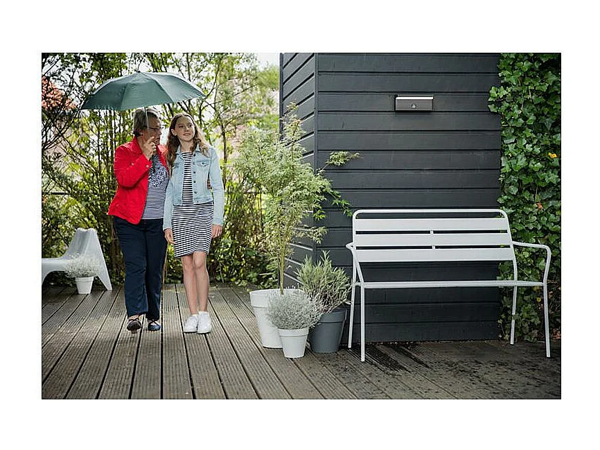 Applique Murale LED Extérieure  Bustan 2x4.5W avec détecteur de Mouvement Anthracite