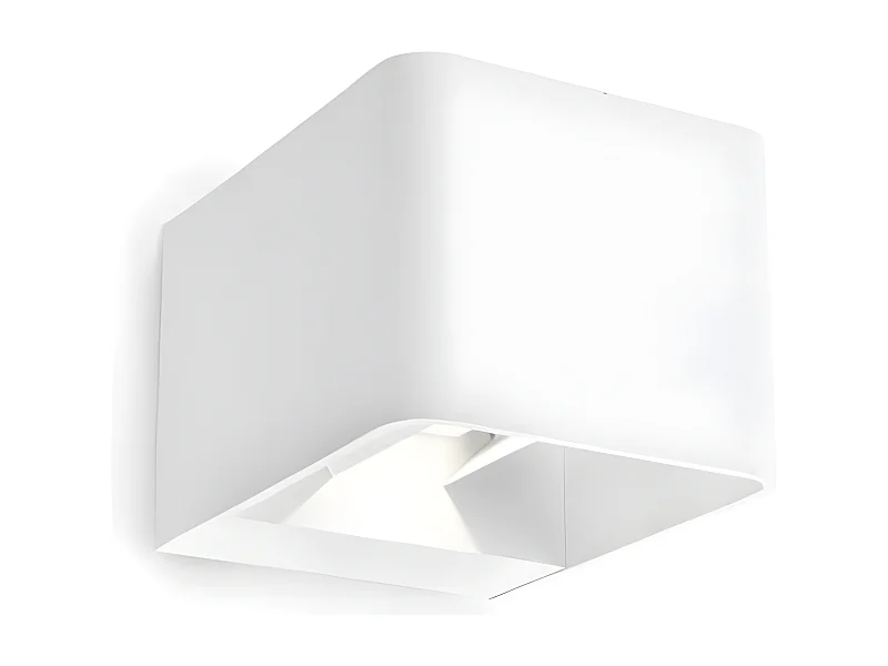 Applique LED Wilson Square 9W IP65 LEDS-C4 05-9683-14-CL Blanc  3000K