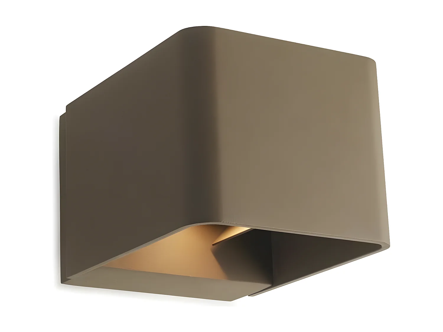 Applique LED Wilson Square 9W IP65 LEDS-C4 05-9683-14-CL Marron  3000K