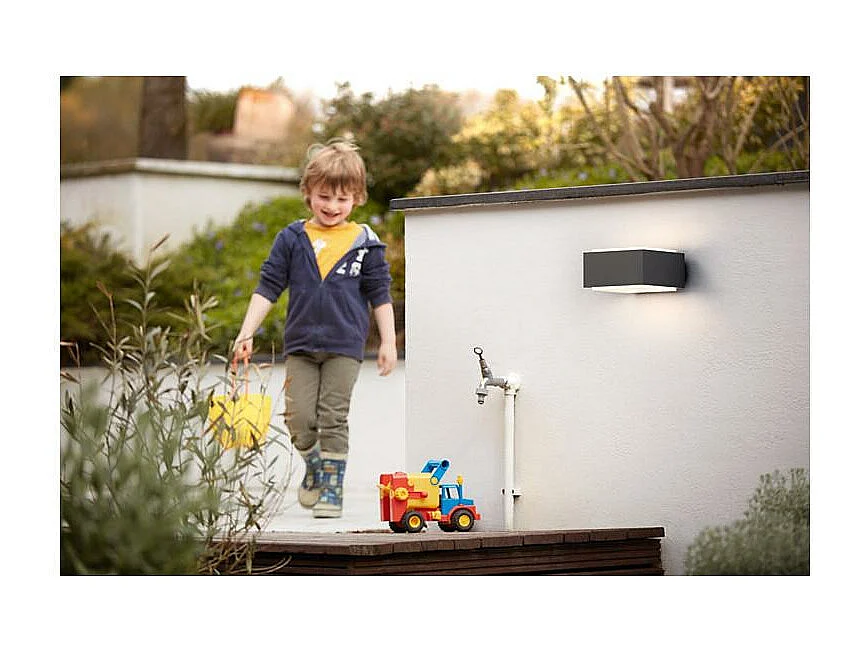 Philips myGarden Hedgehog Wandlamp - Antraciet - 1 x 42W - LED - Buiten