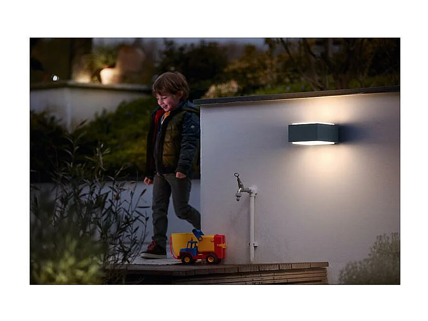 Philips myGarden Hedgehog Wandlamp - Antraciet - 1 x 42W - LED - Buiten