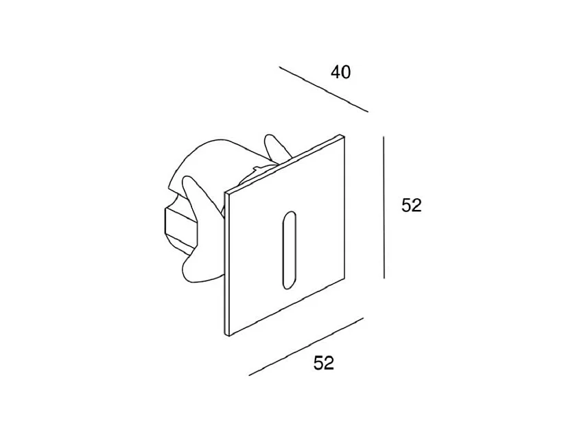 Balise LED Extérieure 2.2W Bat Square Linéaire LEDS-C4 05-E017-14-CM Blanc 2700K