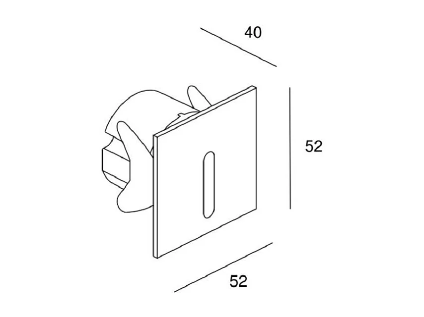 Balise LED Extérieure 2.2W Bat Square Linéaire LEDS-C4 05-E017-14-CM Blanc 2700K