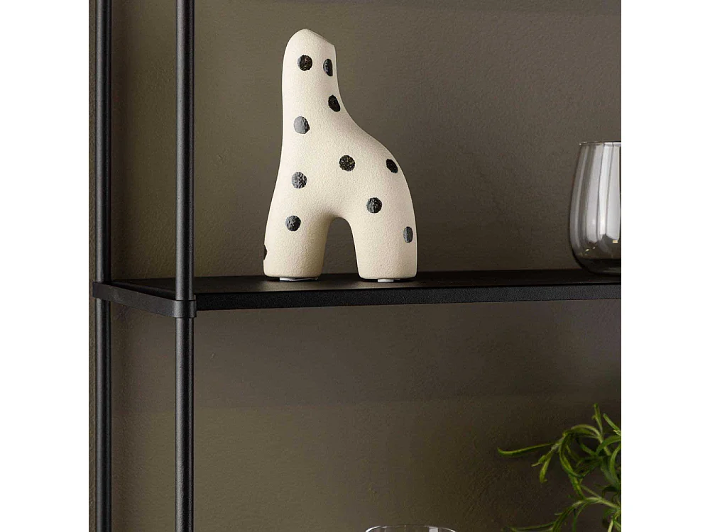 PB INFO / (COULEUR) Vase Design "Aya" 16cm Blanc & Noir