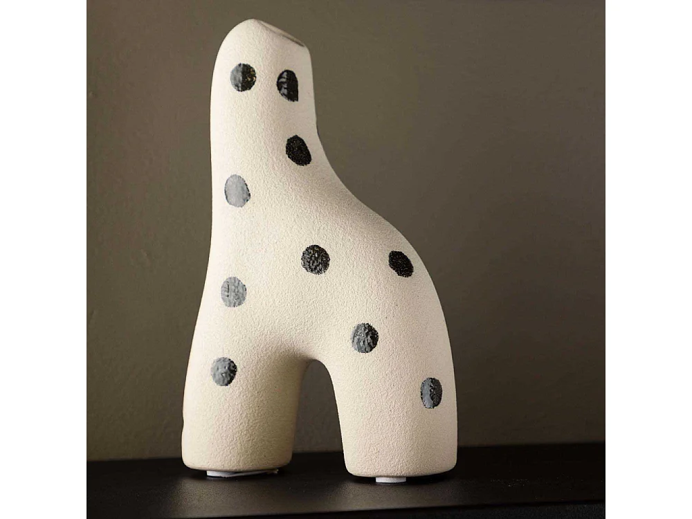 PB INFO / (COULEUR) Vase Design "Aya" 16cm Blanc & Noir