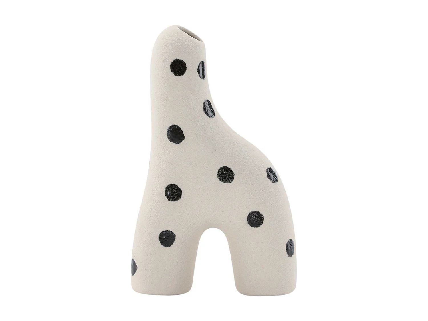 PB INFO / (COULEUR) Vase Design "Aya" 16cm Blanc & Noir