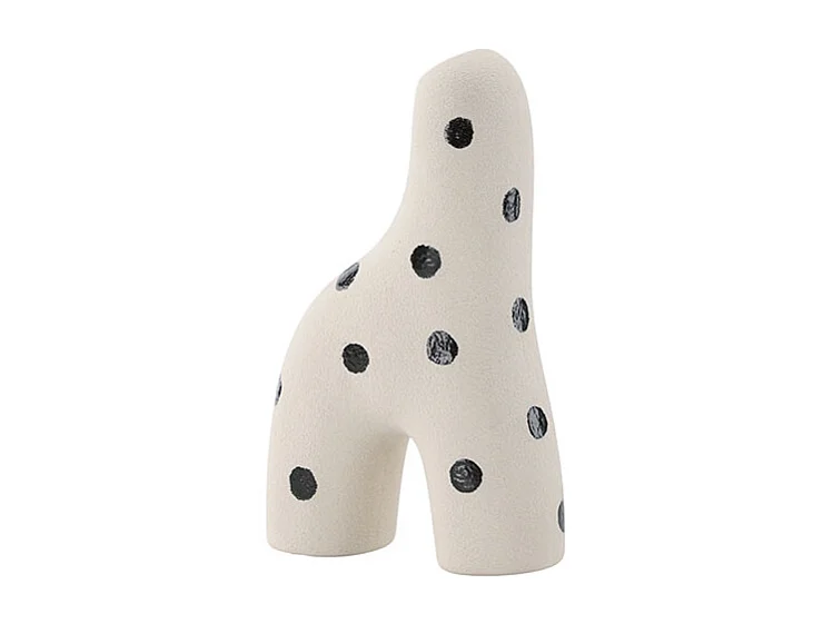 PB INFO / (COULEUR) Vase Design "Aya" 16cm Blanc & Noir