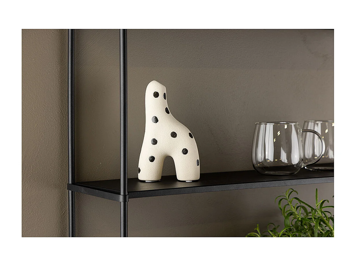 PB INFO / (COULEUR) Vase Design "Aya" 16cm Blanc & Noir