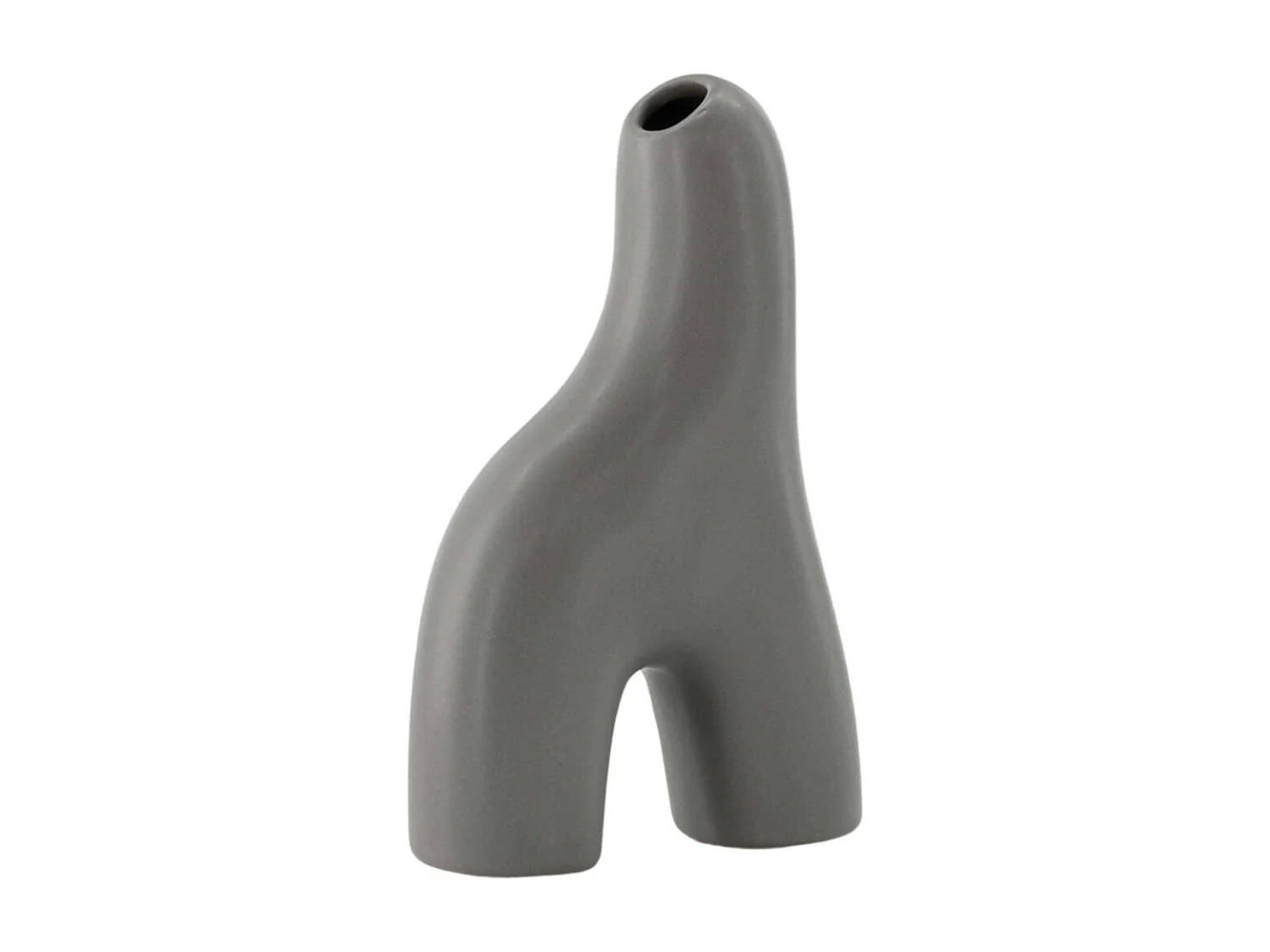 Vase Design "Aya" 16cm Gris Foncé