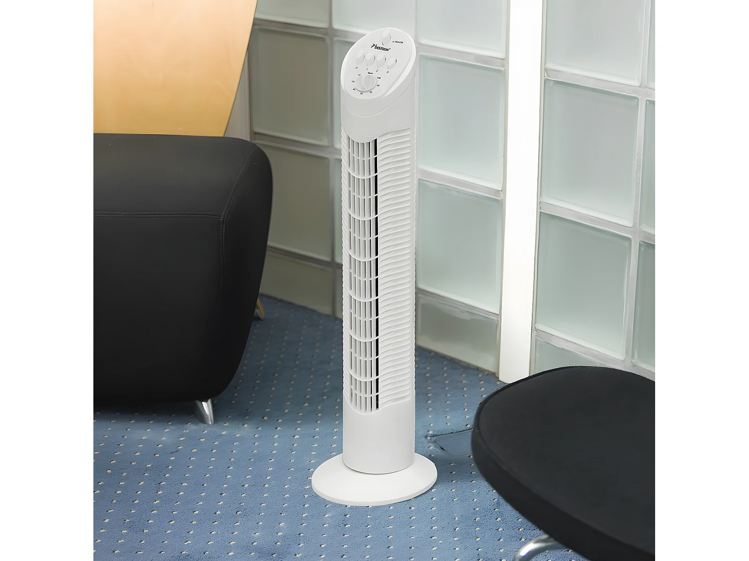 Bestron Ventilateur colonne 75cm 35w 3 vitesses blanc - AFT760W