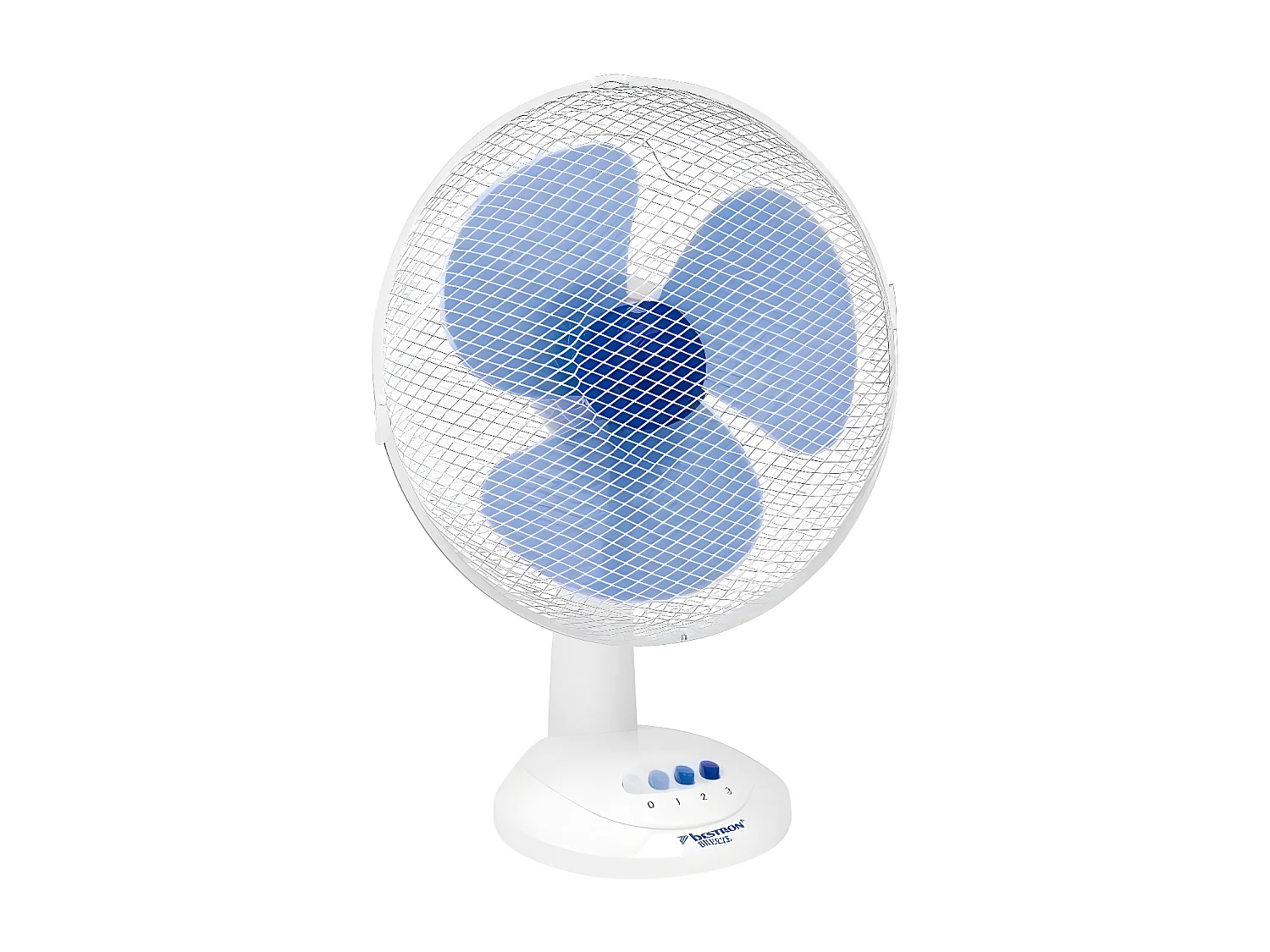 BESTRON Ventilateur de Table - Panier 35cm - Blanc - 40W - Debit dair 40,24,20m3/min. Vitesse de lair 2,49m/sec - Sonore: 49,3 d