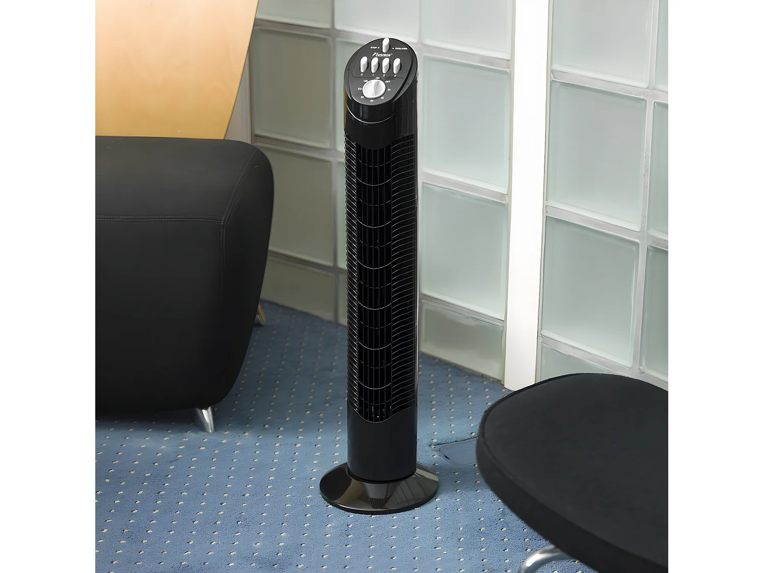 Bestron Ventilateur colonne 75cm 35w 3 vitesses noir - aft760z