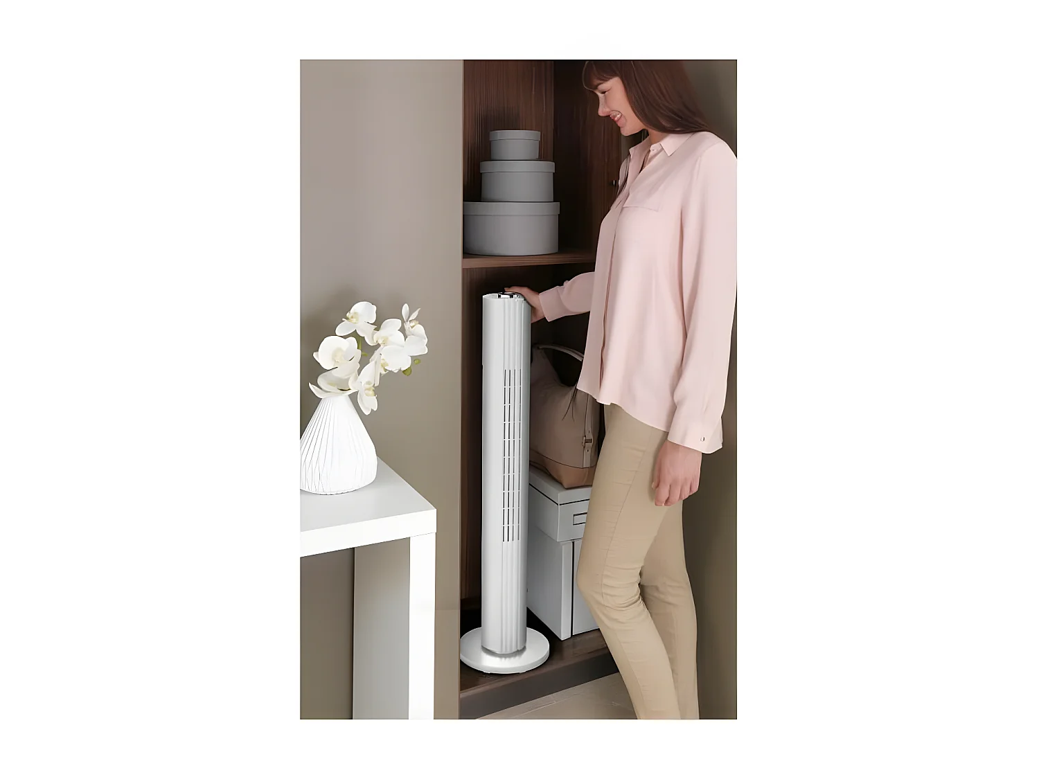 Rowenta Urban Cool VU6720 Ventilatore a Torre 3 Velocità Design sottile Silenziosità 46 dBA